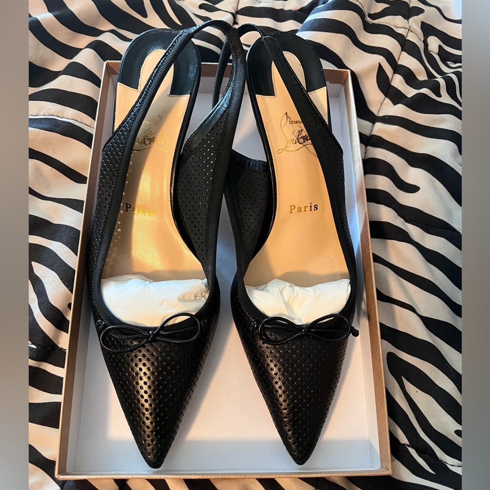 Black Christian Lpuboutin kitten heels